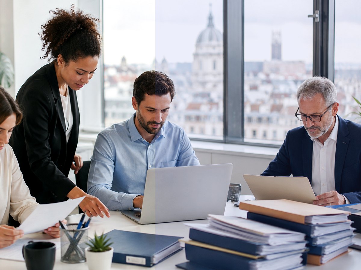Échange calme autour de documents administratifs